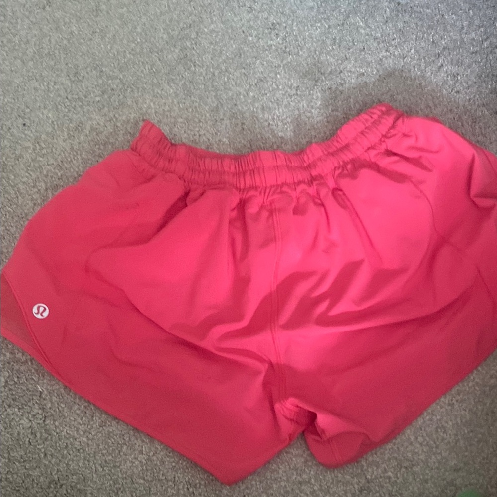 lululemon athletica Pink Athletic Shorts Moisture-Wicking Mid-Thigh